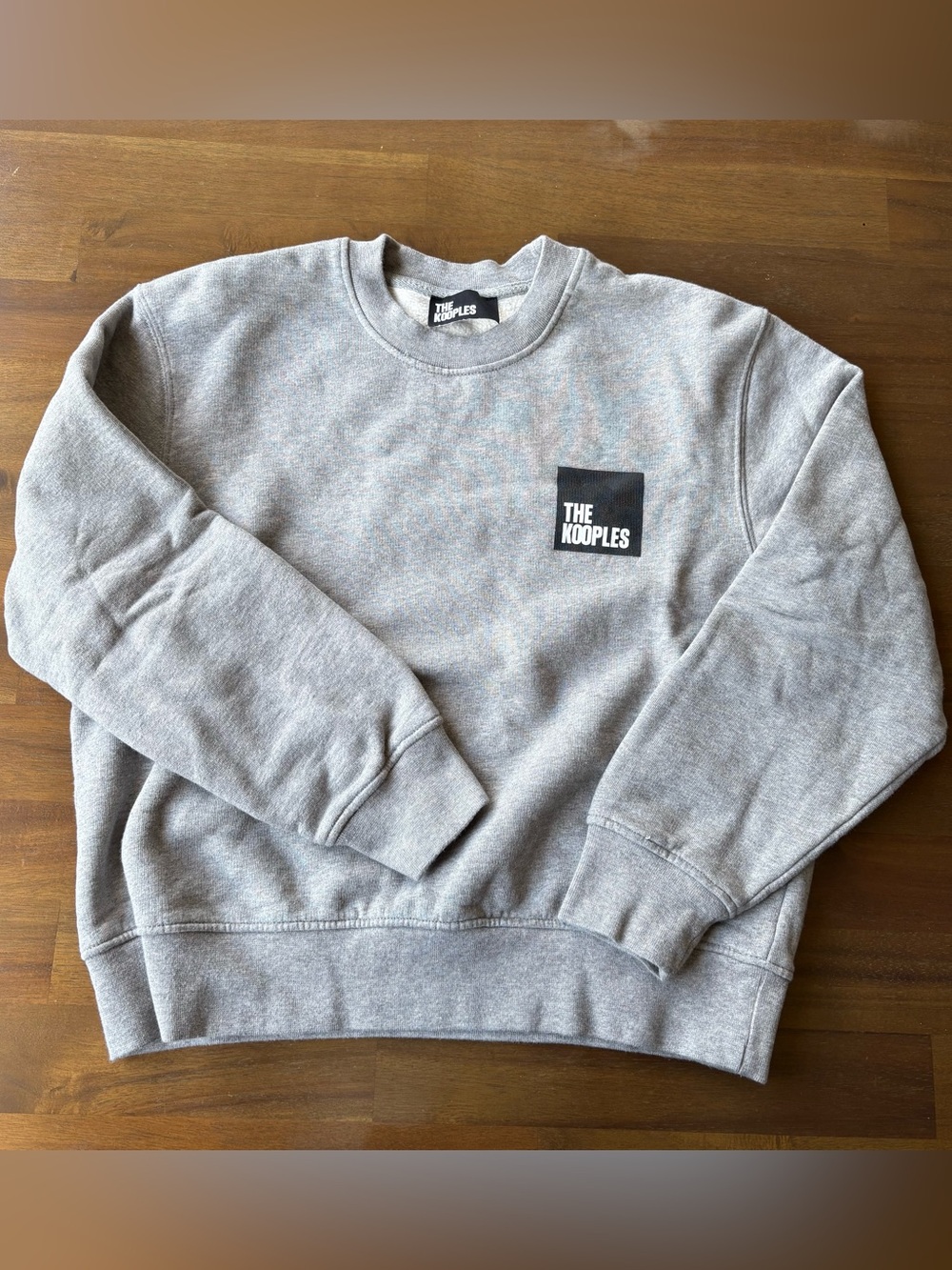 The Kooples Logo Patch Women’s Crew Neck Sweatshirt Gray | XS